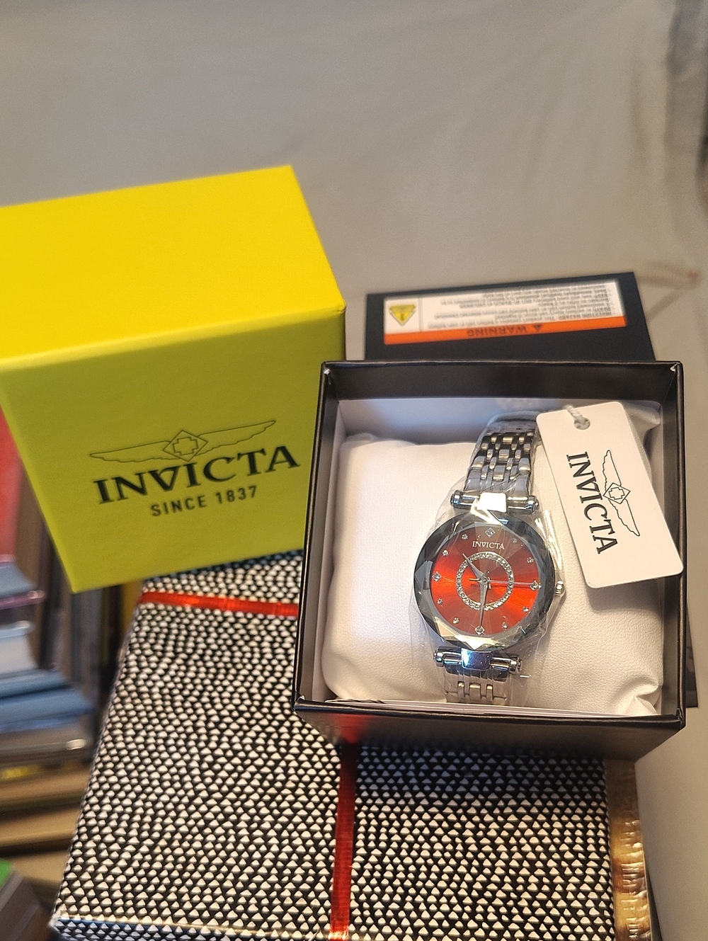 Invicta Women’s Silver Watch with Red Dial